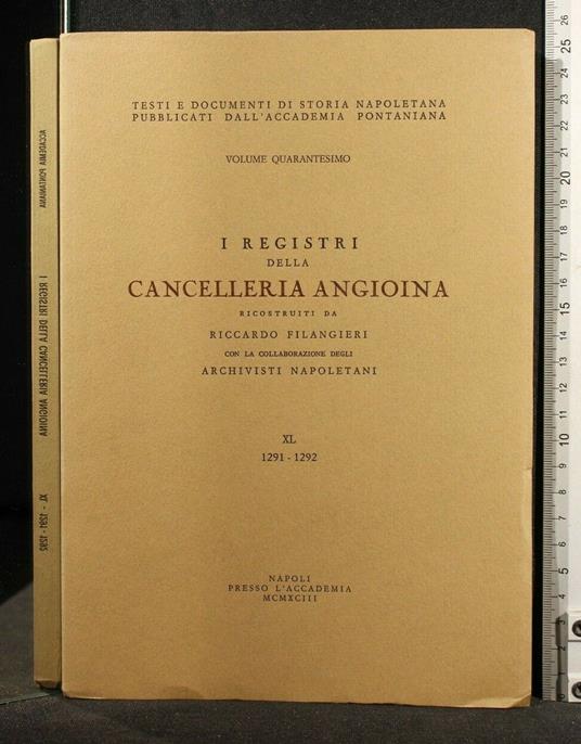 I Registri Della Cancelleria Angioina Volume Xl - Riccardo Filangieri - copertina