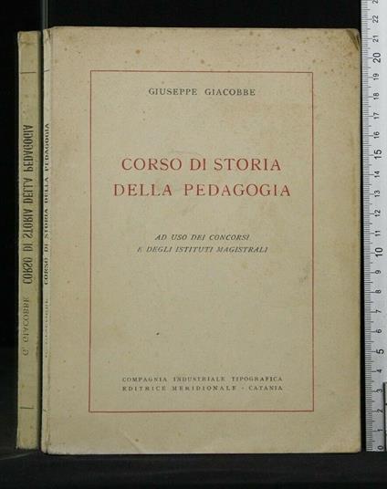 Corso di Storia Della Pedagogia - Giuseppe Giacobbe - copertina