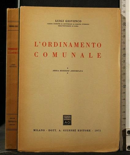 L' Ordinamento Comunale - Luigi Giovenco - copertina