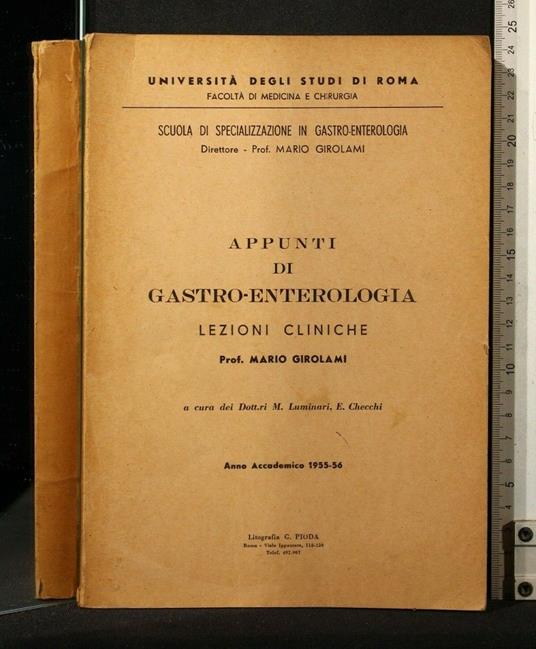 Appunti di Gastro-Enterologia Lezioni Cliniche - Mario Girolami - copertina