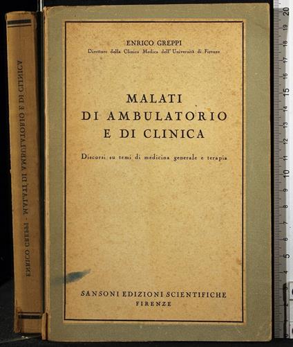 Malati di ambulatorio e di clinica - Enrico Greppi - copertina