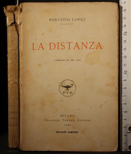 La distanza - Sabatino Lopez - copertina