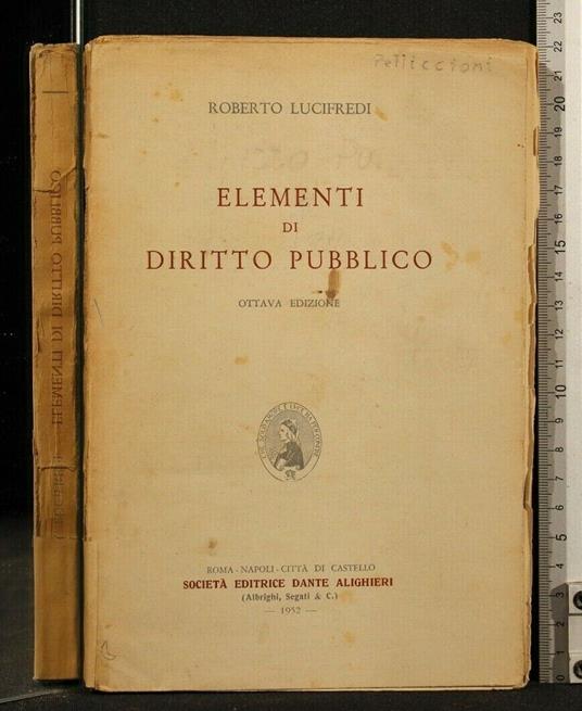 Elementi di Diritto Pubblico - Roberto Lucifredi - copertina