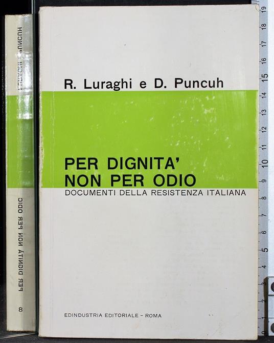 Per dignità non per odio - Luraghi - copertina