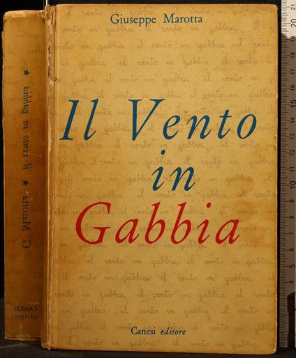 Il Vento in Gabbia - Marotta - copertina