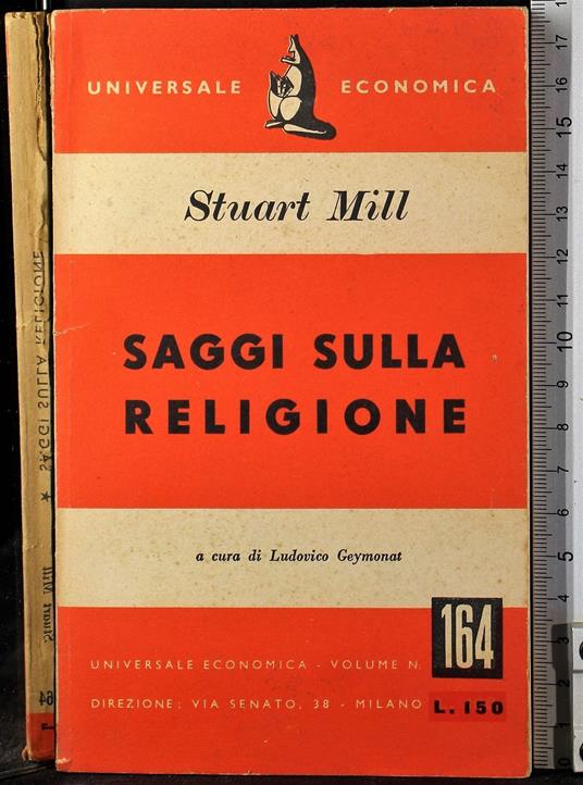 Saggi sulla religione - Stuart Mill - copertina