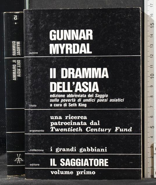 Il dramma dell'Asia. Vol 1 - Gunnar Myrdal - copertina