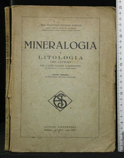 Mineralogia e Litologia - Francesco Nicolosi Roncati - copertina