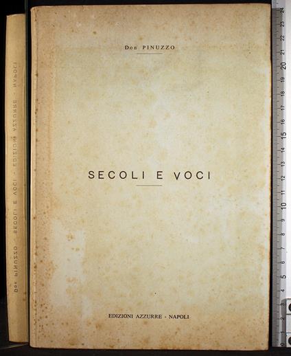 Secoli e voci - Don Pinuzzo - copertina