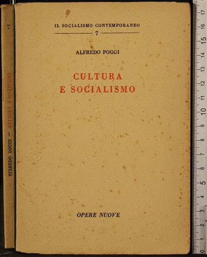 Cultura e socialismo - Alfredo Poggi - copertina