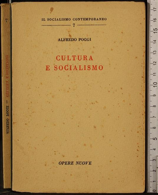 Cultura e socialismo - Alfredo Poggi - copertina