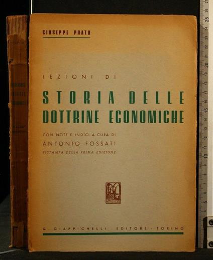 Lezioni di Storia Delle Dottrine Economiche - Giuseppe Prato - copertina