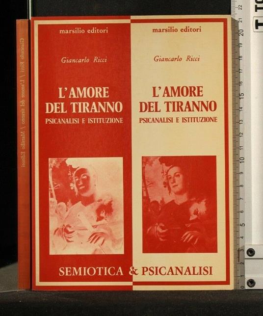 L' Amore Del Tiranno Psicanalisi e Istituzione - Ricci - copertina