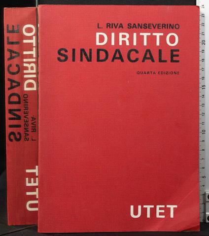 Diritto sindacale - Luisa Riva Sanseverino - copertina