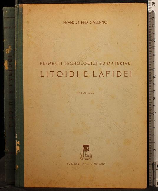 Elementi Tecnologici su Materiali Litoidi e Lapidei - Salerno - copertina