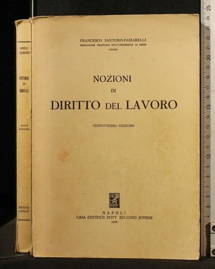 Nozioni di Diritto Del Lavoro - Francesco Santoro-Passarelli - copertina