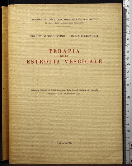 Terapia della estrofia vescicale - Sorrentino - copertina