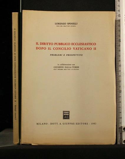 Il Diritto Pubblico Ecclesiastico Dopo Il Concilio Vaticano Ii - Spinelli - copertina