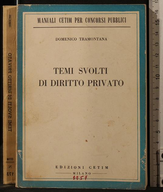 Temi Svolti di Diritto - Domenico Tramontana - copertina
