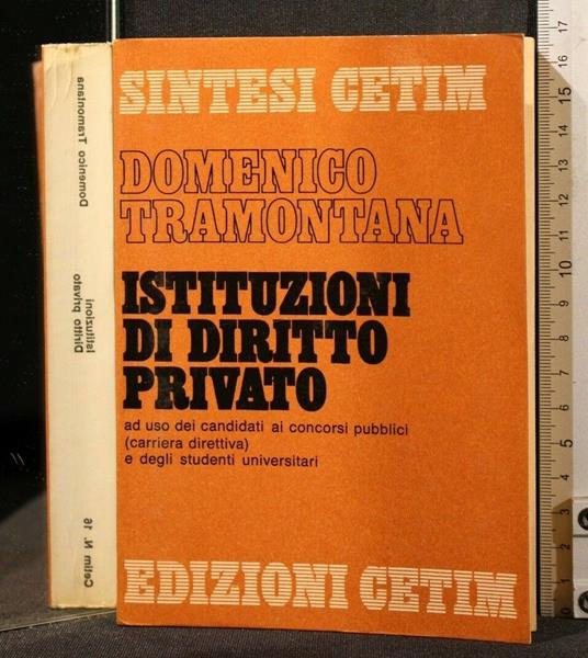 Istituzioni di Diritto Privato - Domenico Tramontana - copertina