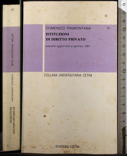 Istituzioni di diritto privato - Domenico Tramontana - copertina