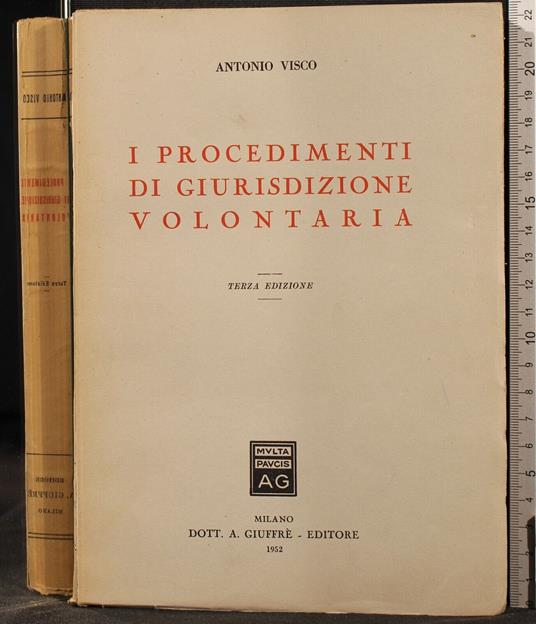 I procedimenti di giurisdizione volontaria - Antonio Visco - copertina