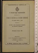 R Decreto-legge luogotenenziale riguardante le strade di.