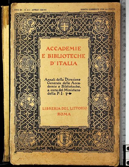 Accademie e biblioteche d'Italia - copertina