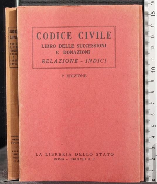 Codice Civile. Libro delle successioni e domina. - copertina