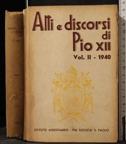 Atti e discordi di Pio XII. VOL 2 - copertina