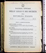 Raccolta leggi e decreti Rep Italiana. Vol XI Fasc II 1963