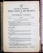 Raccolta leggi e decreti Rep Italiana. Vol V Fasc II 1964