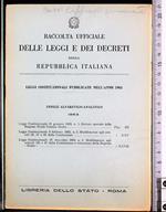 Raccolta leggi e decreti Rep Italiana. Leggi costituz 1963