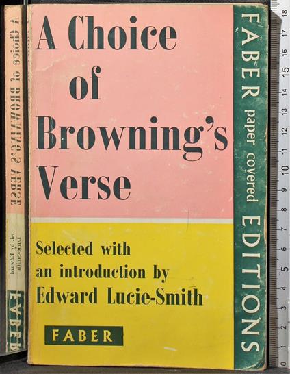 A choice of browning's verse - copertina