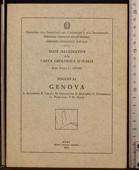 Note illustrative della carta geologica d'Italia. Genova - copertina