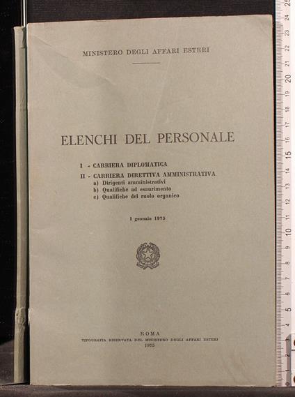 Elenchi del personale - copertina