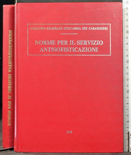 Norme per il servizio antisofisticazioni - copertina