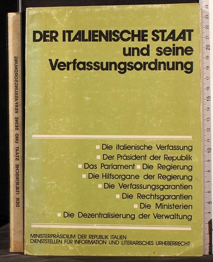 Der Italienische staat und seine Verfassungsordnung - copertina