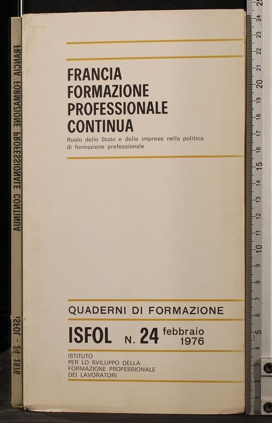 Francia formazione professionale continua. N 24 febbraio 1976 - copertina