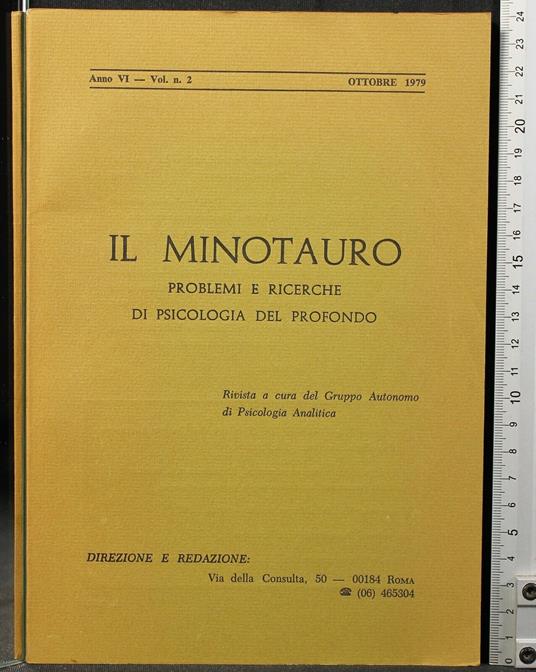 Il Minotauro. Problemi e Ricerche di Psicologia - copertina