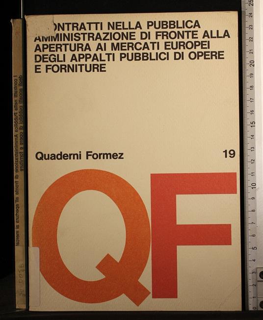 Quaderni Formez 19. Contratti Pubblica amministrazione. - copertina