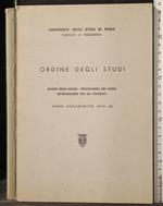 Ordine degli studi. Diario degli esami… Anno Accademico 1979-80