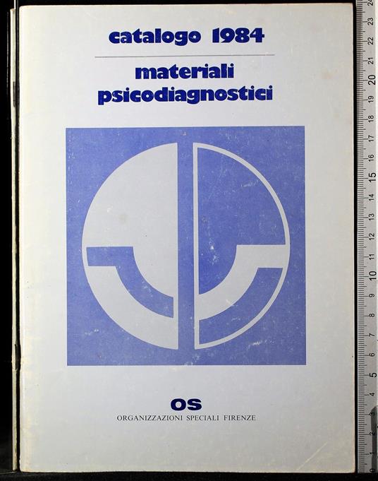 Catalogo 1984. Materiali psicodiagnostici - copertina