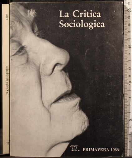 La critica sociologica 77. Primavera 1986 - copertina