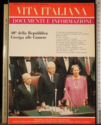 Vita italiana. Documenti e informazioni. 40° della Repubblica. - copertina