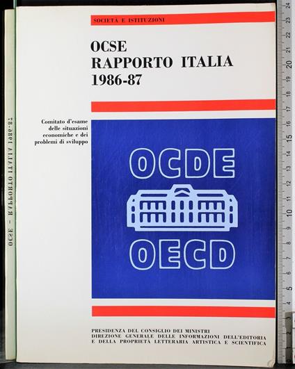 Ocse. Rapporto Italia 1986-87 - copertina