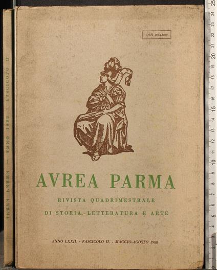 Aurea Parma. Rivista di Storia , Letteratura e Arte. 1988 - copertina