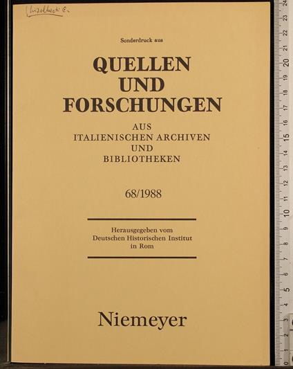 Quellen und forschungen. italienischen archiven bibliotheken - copertina