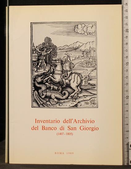 Inventario Dell'Archivio Del Banco di San Giorgio. Presentazione - copertina