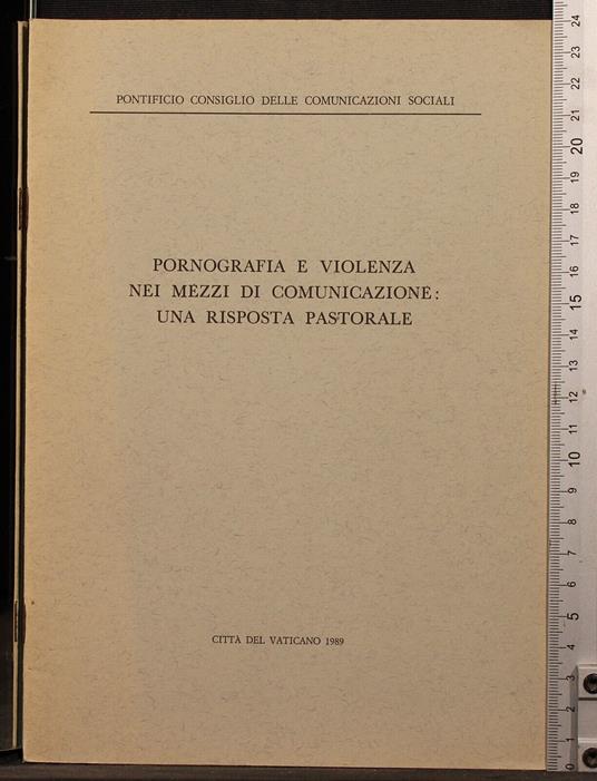 Pornografia e violenza nei mezzi di comunicazione - copertina